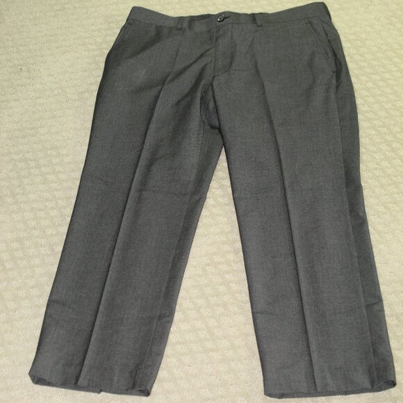 Perry Ellis Portfolio Flat Front Washable Gray Pattern Dress Pants 34X29 - Picture 1 of 7